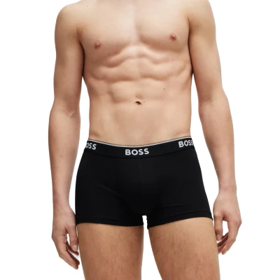 Afbeelding van BOSS Korte Boxershorts Power 3 Pack 061 maat M met Body fit Pasvorm Katoen Suitable Herenkleding