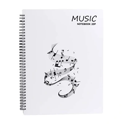 Image de Dossier de rangement pour partitions musique Format A4 40 pochettes G Clef, Sac documents stockage papier chanson musiciens et