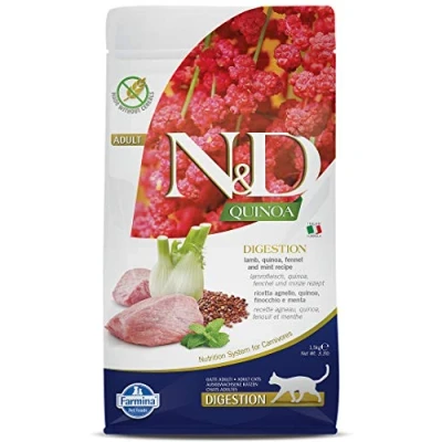 Afbeelding van Farmina N&amp;D Quinoa Adult kat Digestion Lam 1,5kg
