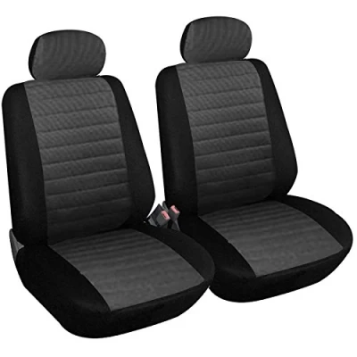 Afbeelding van WOLTU Stoelhoes, zwart, grijs, universeel, van polyester, 2 stuks 7231