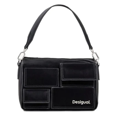Afbeelding van Desigual Schoudertas Pocket Phuket Hand Bag Black Zwart