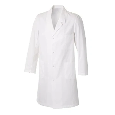 Afbeelding van KODAMA Witte Chemie Blouse van 100% Katoen College School Studenten Sluiting met drukknopen 10, 12, 14 en 16 jaar, Wit.