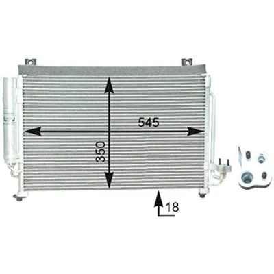 Afbeelding van MAHLE ORIGINAL AC 427 000P Condensor Airco Met droger 545mm