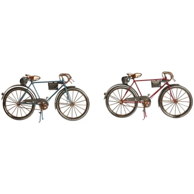 Afbeelding van Decoratieve figuren Home ESPRIT Blauw Rood Brons Vintage 28 x 6 15 cm (2 Stuks)