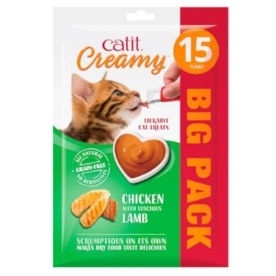 Afbeelding van Cat It Kattensnack Kat Ca Creamy Kip En Lam 15x10g 1st