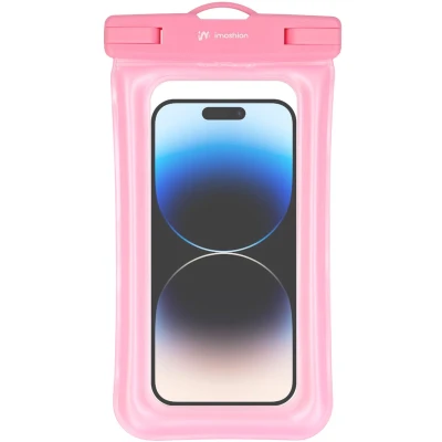 Afbeelding van iMoshion universeel waterdicht telefoonhoesje waterdichte telefoonhoesjes Onderwater hoesje telefoon Roze geschikt voor alle Smartphones