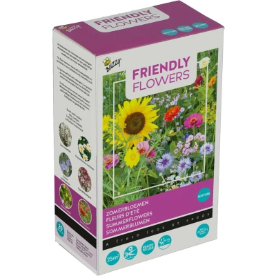 Afbeelding van Buzzy Strooidoosje Friendly Flowers Zomerbloemen 25 m²