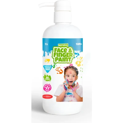 Afbeelding van Natural Face &amp; Finger Paint 1000 ml Bottle Dispenser Wit