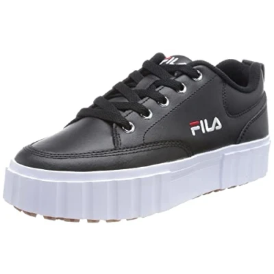 Afbeelding van Fila Sandblast L Sneakers laag, Dames, Maat: 39, Black Leer/ synthetisch
