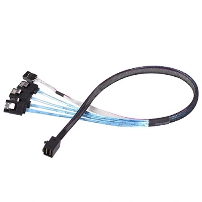 Afbeelding van SilverStone SST CPS05 Interne Mini SAS HD naar SATA 36 Pin SFF8643 4x 7 zijband kabel (SGPIO) compatibel met 3.0