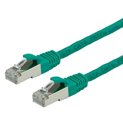 Afbeelding van VALUE Patchkabel Cat.6 (Class E) S/FTP (PiMF), LS0H, groen, 0,5 m