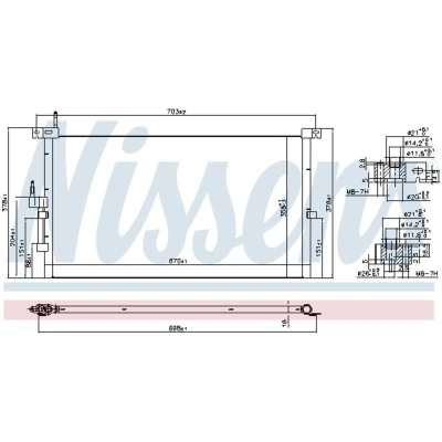 Afbeelding van Nissens Airco condensor 94718