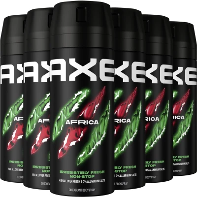Afbeelding van 6x Axe Deodorant Bodyspray Africa 150 ml
