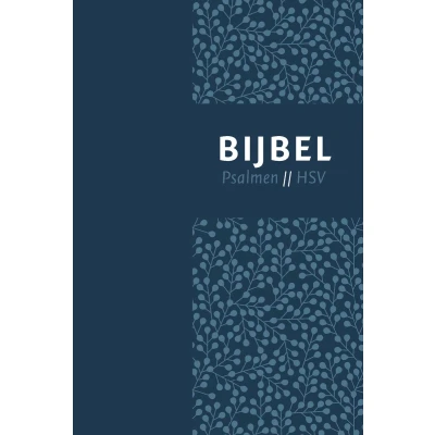 Afbeelding van Bijbel (HSV) met psalmen vivella blauw zilversnee en duimgrepen