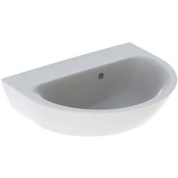 Afbeelding van Geberit Renova wastafel wit (50 x 40 cm) zonder kraangat, met