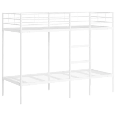 Afbeelding van vidaXL Stapelbed zonder matras 75x190 cm staal wit