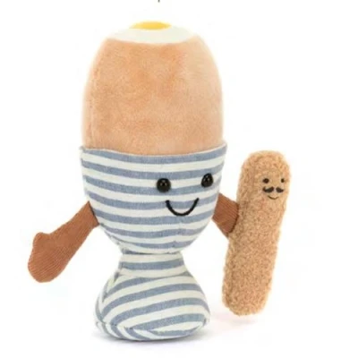 Afbeelding van Jellycat knuffel Ei 16cm(Amuseables Eggetha Egg &amp; Lance Soldier)