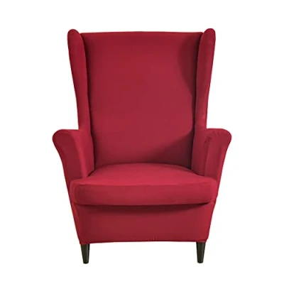 Afbeelding van CHNSHOME Hoes voor oorfauteuil, rekbaar, overtrek 2 stuks, beschermhoes, bedrukte oorfauteuil