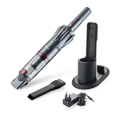 Afbeelding van Genius Invictus One Version 1.0 Set 9 delig antraciet handstofzuiger met maximale kracht in handformaat Zakloze en draadloze accu 90 W BLDC motor + accessoires