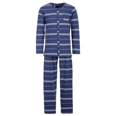 Afbeelding van Lucky Lange pyjama voor heren met print, Blauw