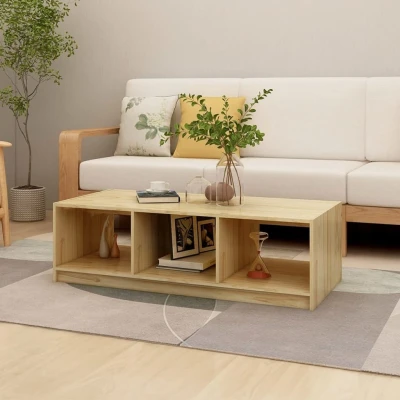 Afbeelding van Salontafel 110x50x34 cm massief grenenhout