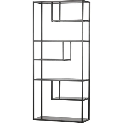 Afbeelding van Teun vakkenkast 85 cm metaal zwart