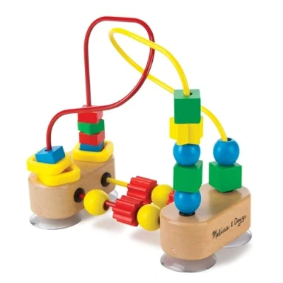 Afbeelding van Melissa &amp; Doug Eerste kralendoolhof, ontwikkelingsspeelgoed, vroege leerspellen, educatief speelgoed van hout, cadeau voor jongens en meisjes 3, 4, 5, 6 jaar