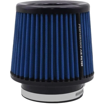 Afbeelding van universeel autoluchtfilter, vervangingsluchtfilter voor 76 mm, 89 101 inlaatset, high performance koudluchtfilter, wasbaar en herbruikbaar (blauw)