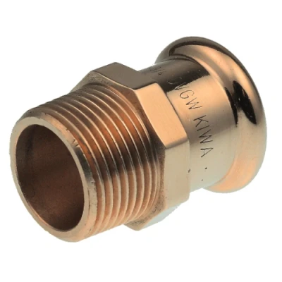 Afbeelding van VSH XPress koperen perskoppeling recht 15 x 1/2 (water) pers