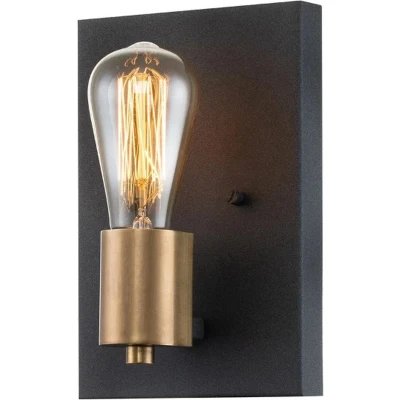 Afbeelding van Hinkley LED Wandlamp Silas 1X E27 Max 60W Aged Zinc &amp; Heritage Brass