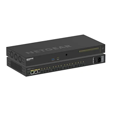 Image de NETGEAR M4250 16XF Commutateur C3 Géré 16 x 10 Gigabit SFP+ flux d&#039;air côte à Montable sur rack