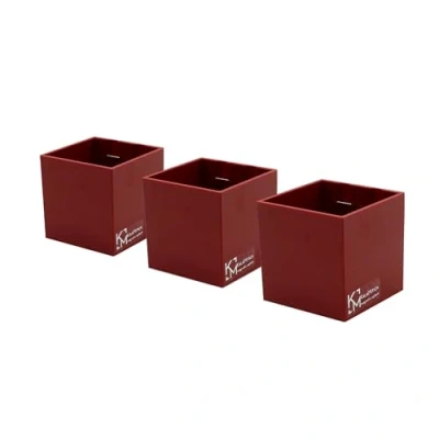 Afbeelding van KalaMitica 60035 002 001 set van 3 magnetische kubussen, kleur rood