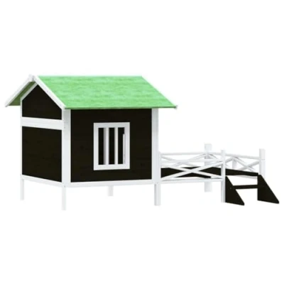 Afbeelding van Hondenhok 159X120X88,5 Cm Massief Grenenhout Grijs