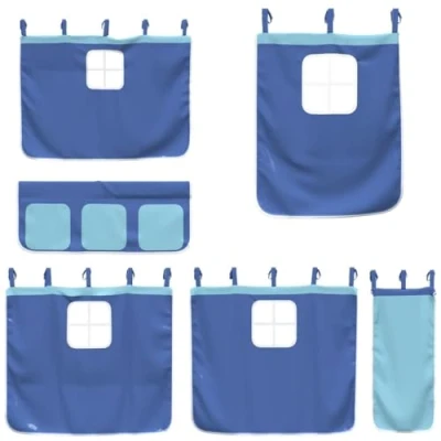 Image de vidaXL Rideaux pour lit mezzanine bleu polyester835914