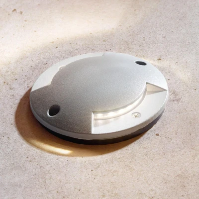 Afbeelding van Lindby LED inbouwspot 1licht aluminium, kunststof H: 7.4 cm zilver (RAL 7036) Inclusief lichtbron