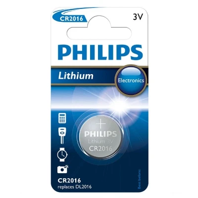 Image de Pile CR2016/01B Philips Argent