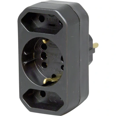 Afbeelding van Kopp 179605004 3 voudig Stopcontactsplitter Zwart