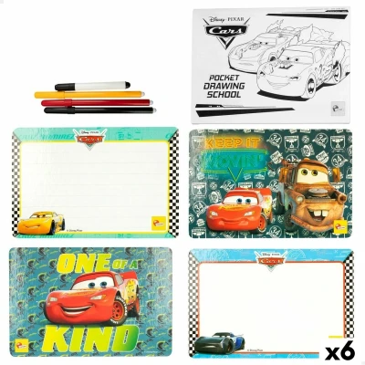Afbeelding van Tekenset Cars Pocket Drawing School (6 Stuks)