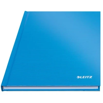 Afbeelding van Leitz A5 notitieboek met harde kaft, vierkant, 90g/m² ivoorpapier, effen kleur, lichtblauw, 80 vellen