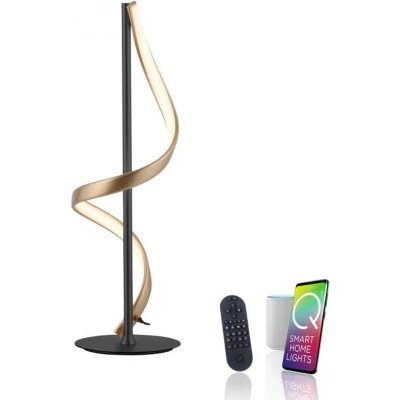 Afbeelding van Tafellamp Q Swing Smart Antraciet Goud 10.5 Watt