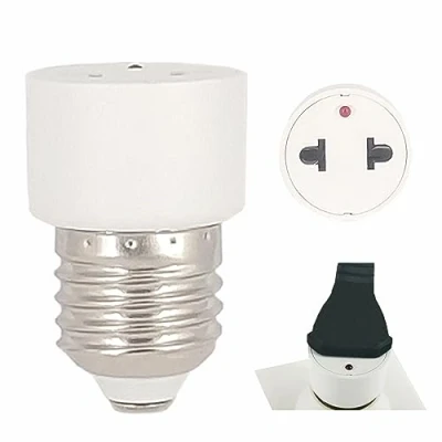 Afbeelding van FExYinz 2 stuks per verpakking, adapter voor lampfitting, E27 stekker, omzetting naar stopcontact