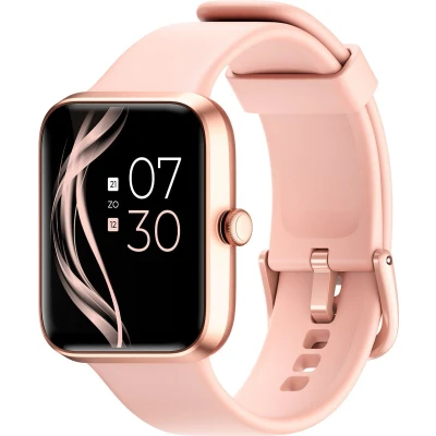 Afbeelding van Lunis Smartwatch Dames &amp; Heren Rosé Goud / Roze Apple Android Stappenteller Touchscreen