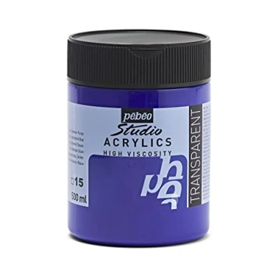 Afbeelding van Pébéo acrylverf, fijne studio blauw donkerblauw 500 ml