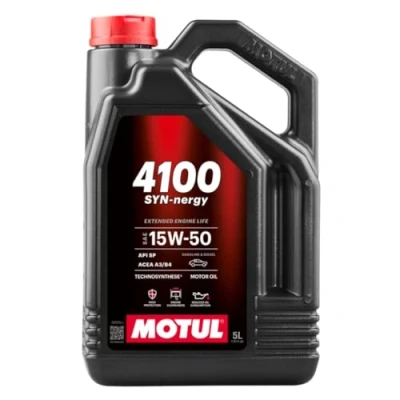 Afbeelding van Motul 4100 Power 15W 50 5L Motorolie 100273 VOLKSWAGEN: Transporter 4, GOLF 1 Cabriolet, HONDA: Civic V Hatchback, BMW: 3 Touring