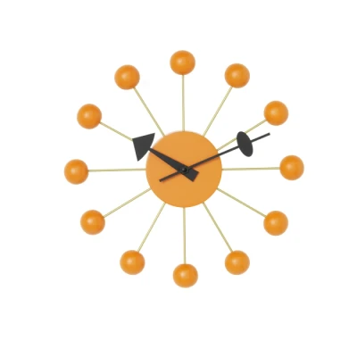 Afbeelding van Vitra Ball Clock Wandklok Oranje Pot Interieur