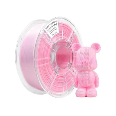Afbeelding van iBOSS PLA Plus (PLA+) filament voor 3D printers, 1,75 +/ 0,02 mm, 1 kg spoel, Pro filament, tweekleurig compatibel met de meeste FDM printers (roze en wit kleurverloop)