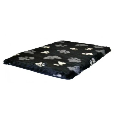 Afbeelding van Benchkussen Teddy zwart met poot afdruk 60x50x4 cm