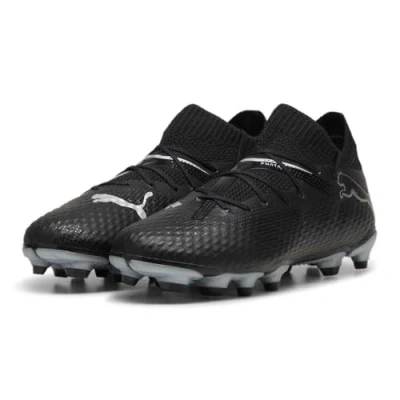 Afbeelding van Puma Future 7 PRO FG/AG JR Unisex Voetbalschoenen met kunststof noppen voor kinderen, Maat: 28, Black/white Textiel/ synthetisch