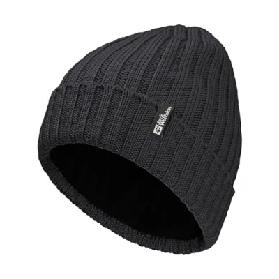 Afbeelding van Jack Wolfskin Rib Knit Muts Black Zwart Mutsen