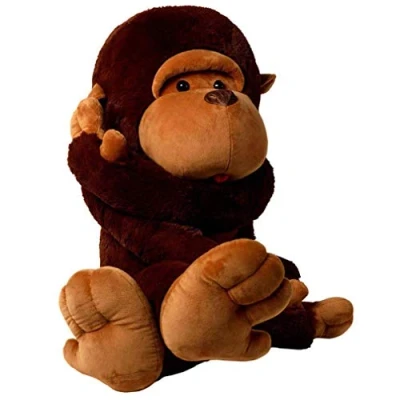 Afbeelding van YunNasi Enorme pluche knuffel, aap speelgoed, groot dier, pop, cadeau voor kinderen, vriendinnen, XXL, 110 cm